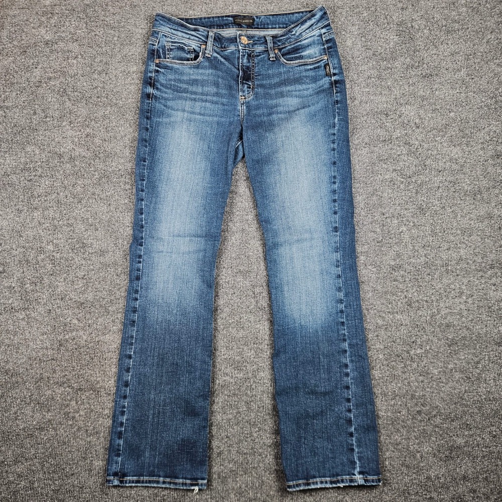 Silver‎ Suki Slim Boot Jeans Women's 30 Mid Rise Dark Wash Denim Stretch Casual